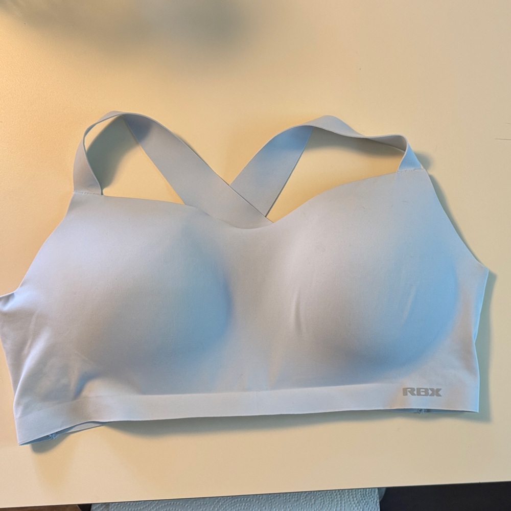 RBX Women's Seamless Bra in Soft Blue